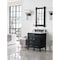 James Martin Vanities Brittany 30in Single Vanity, Black Onyx w/ 3 CM Carrara Marble Top 650-V30-BKO-3CAR - alternate 4